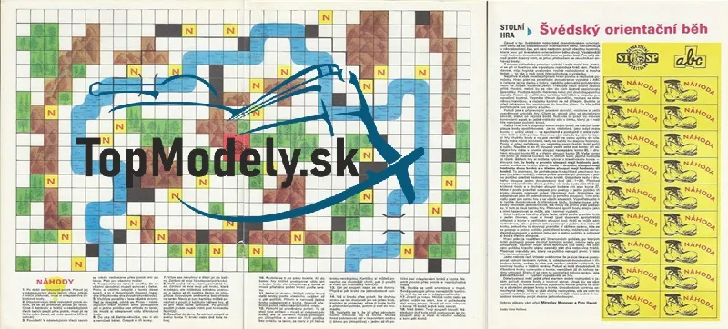 Papierový model Stoná hra švédsky orientačný beh